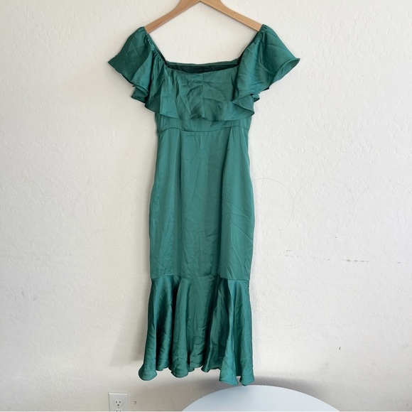 Lovers + Friends Laguna Midi Dress Emerald Green - Picture 3 of 8